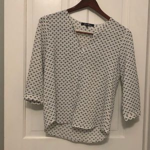 Alice Blue Black & White Top